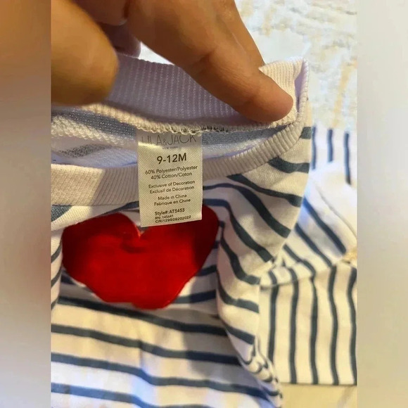 Lila & Jack strip ruffle sweater and pants - Picture 2 of 2